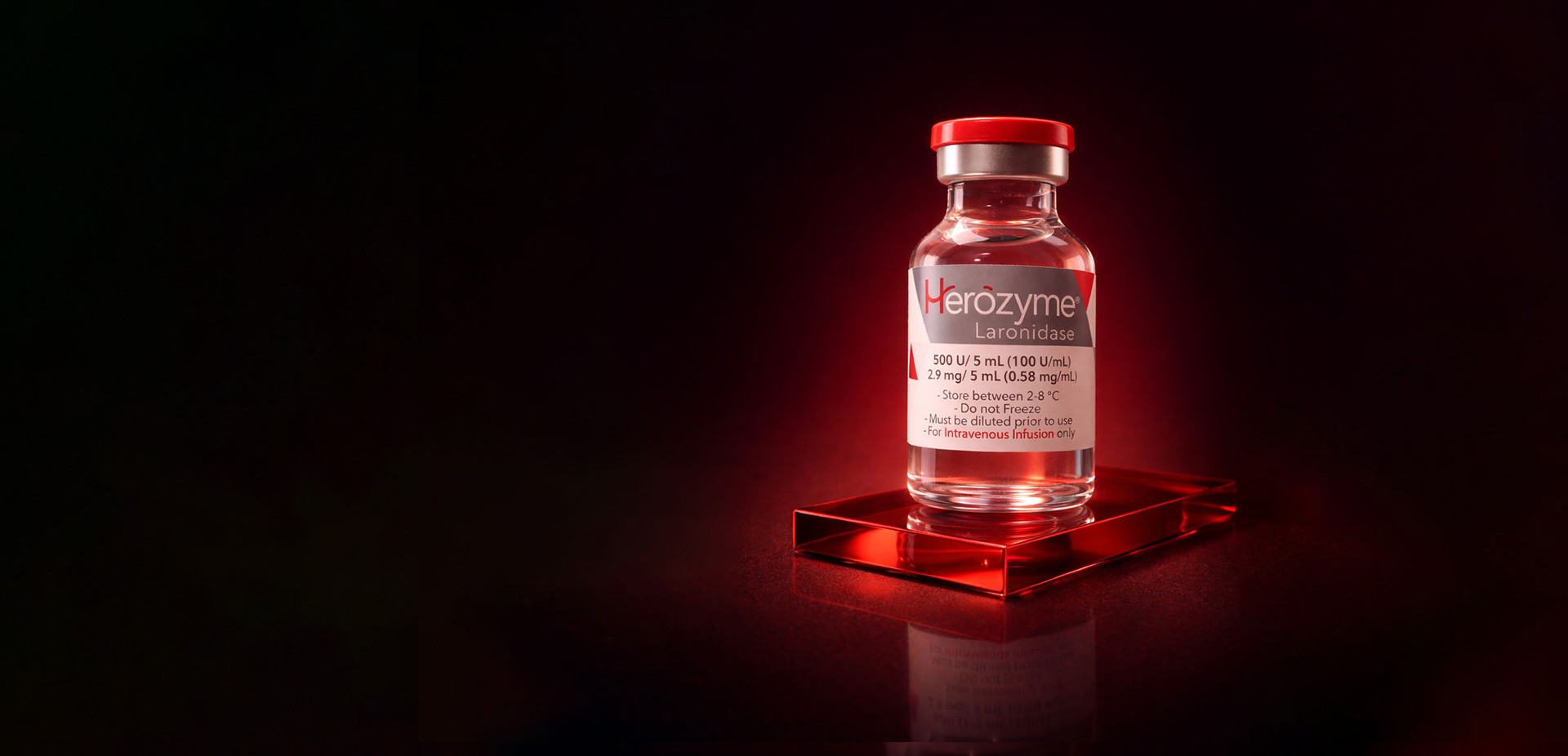 The First and Only Biosimilar of Laronidase — Herozyme vial